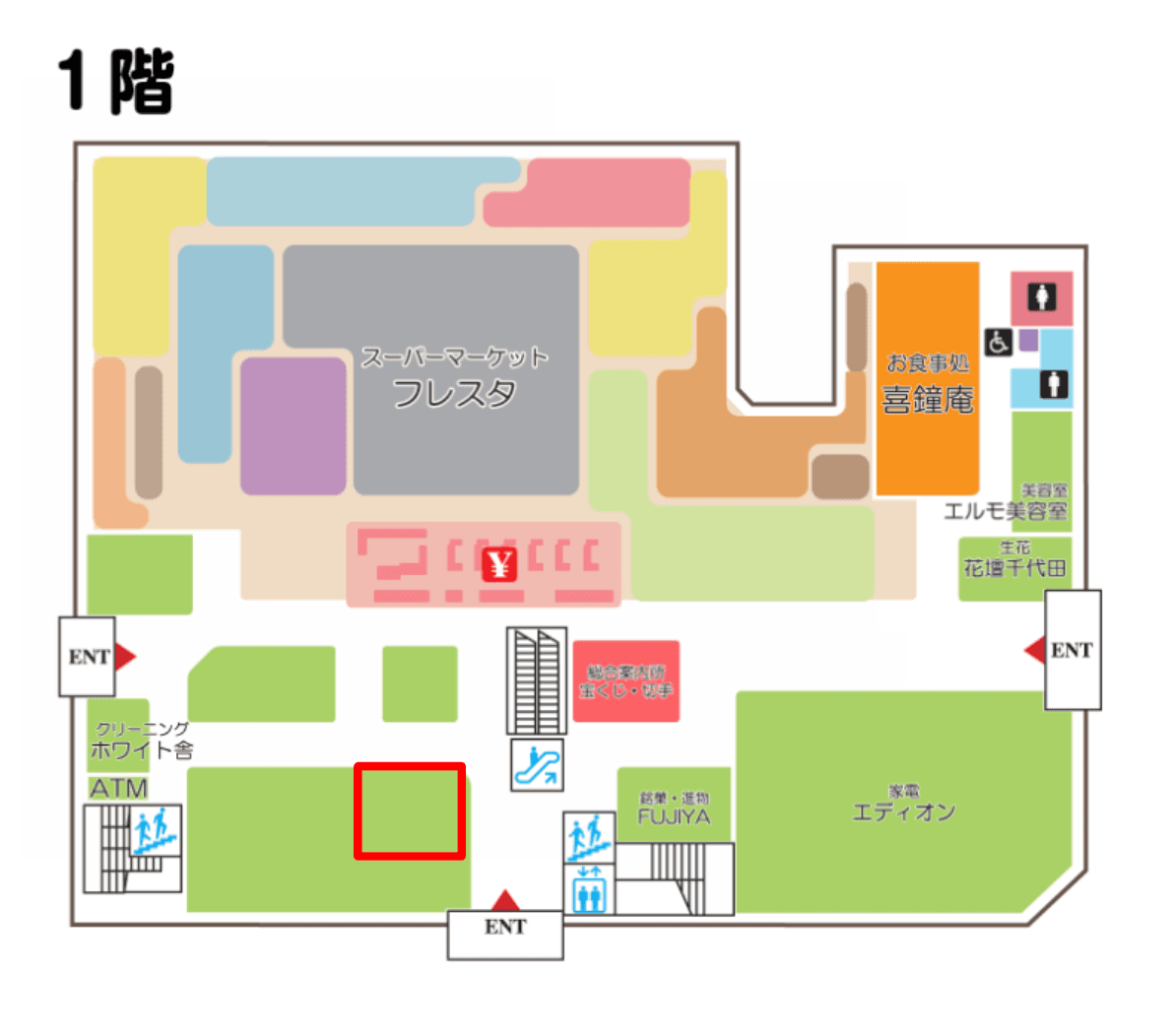 プロモーションに最適な屋内催事スペース①の図面・フロアマップ