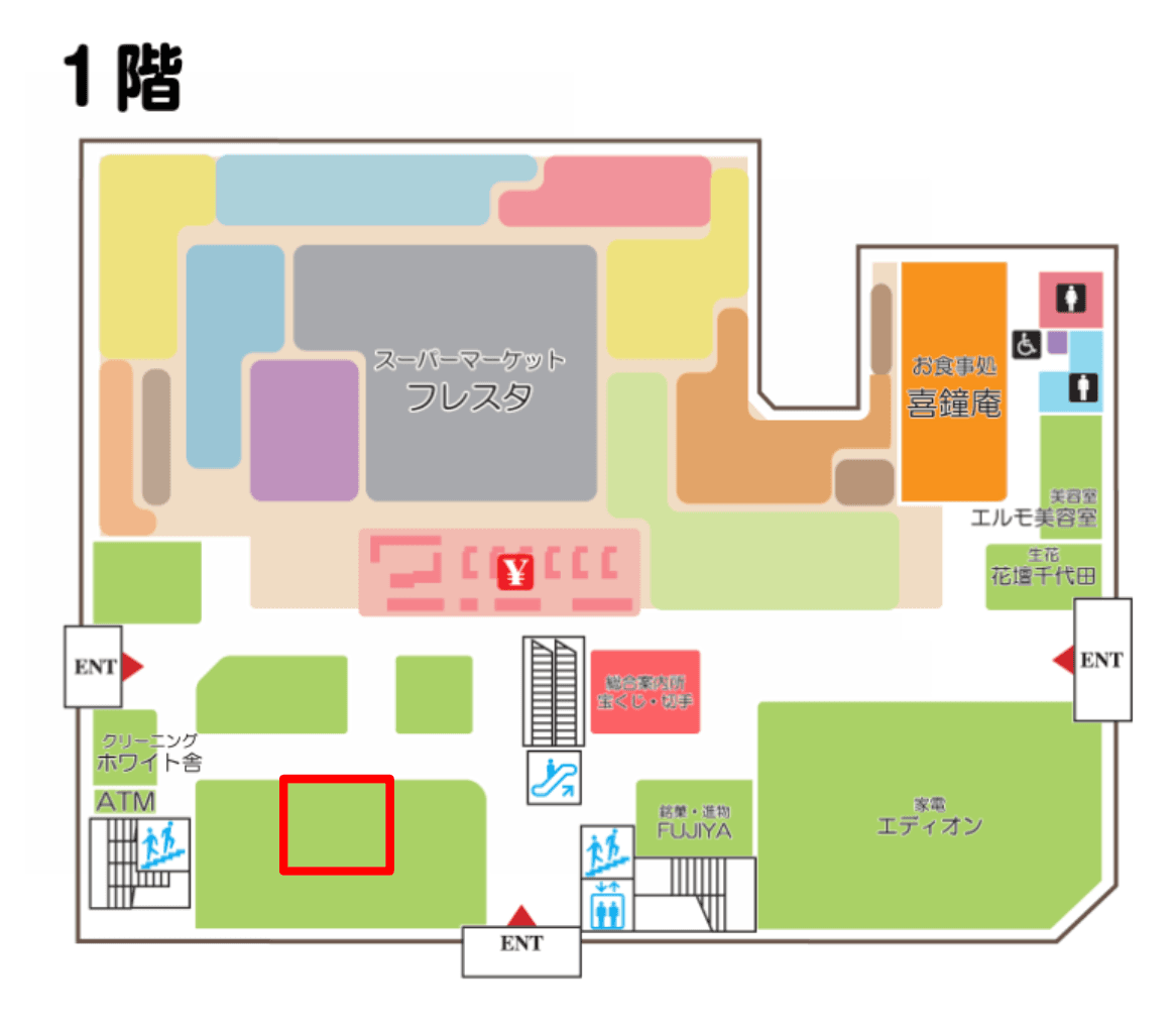 プロモーションに最適な屋内催事スペース②の図面・フロアマップ