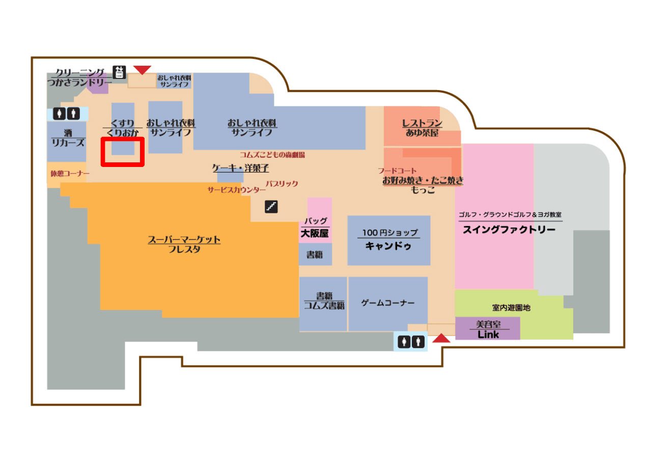 プロモーションに最適なスーパー前スペースの図面・フロアマップ